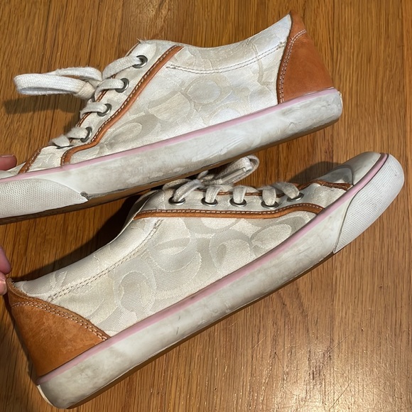 Coach white C Barrett Sneakers - Picture 4 of 8